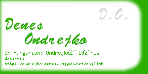 denes ondrejko business card